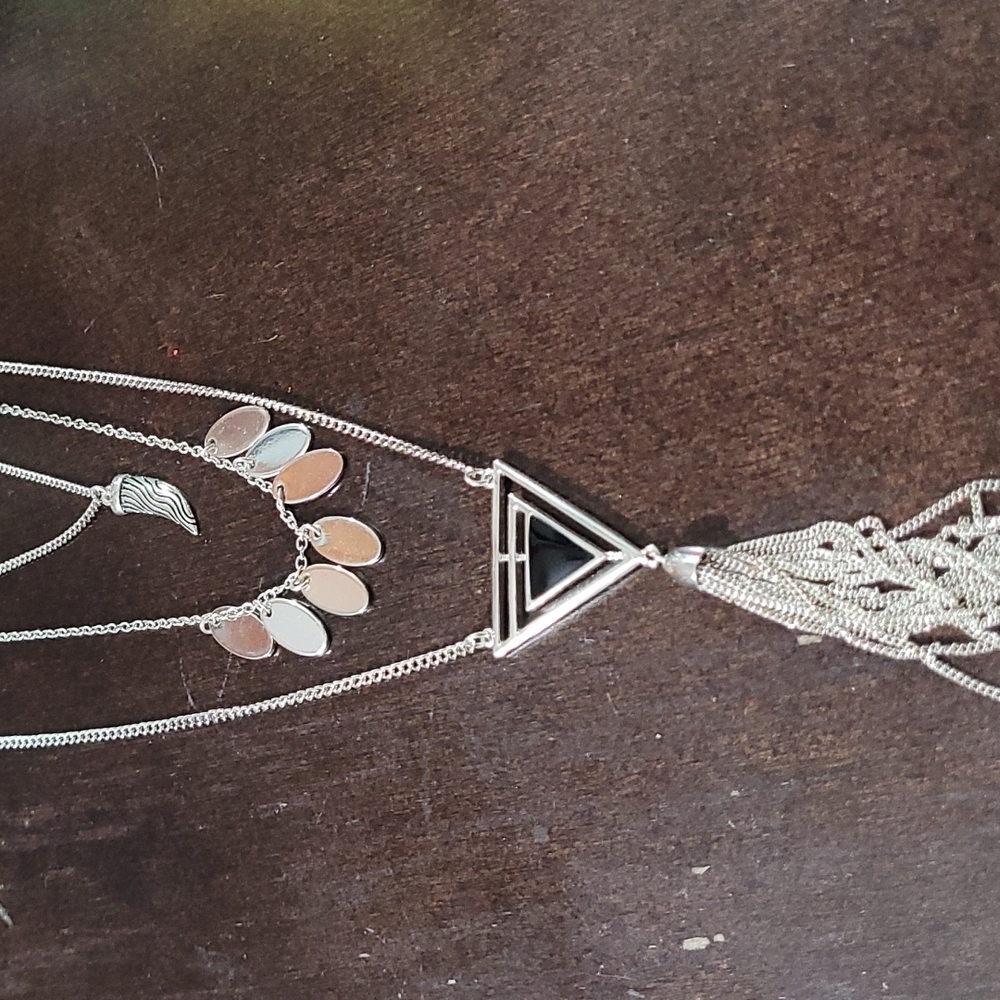 Silver 3 in 1 Layered Necklace